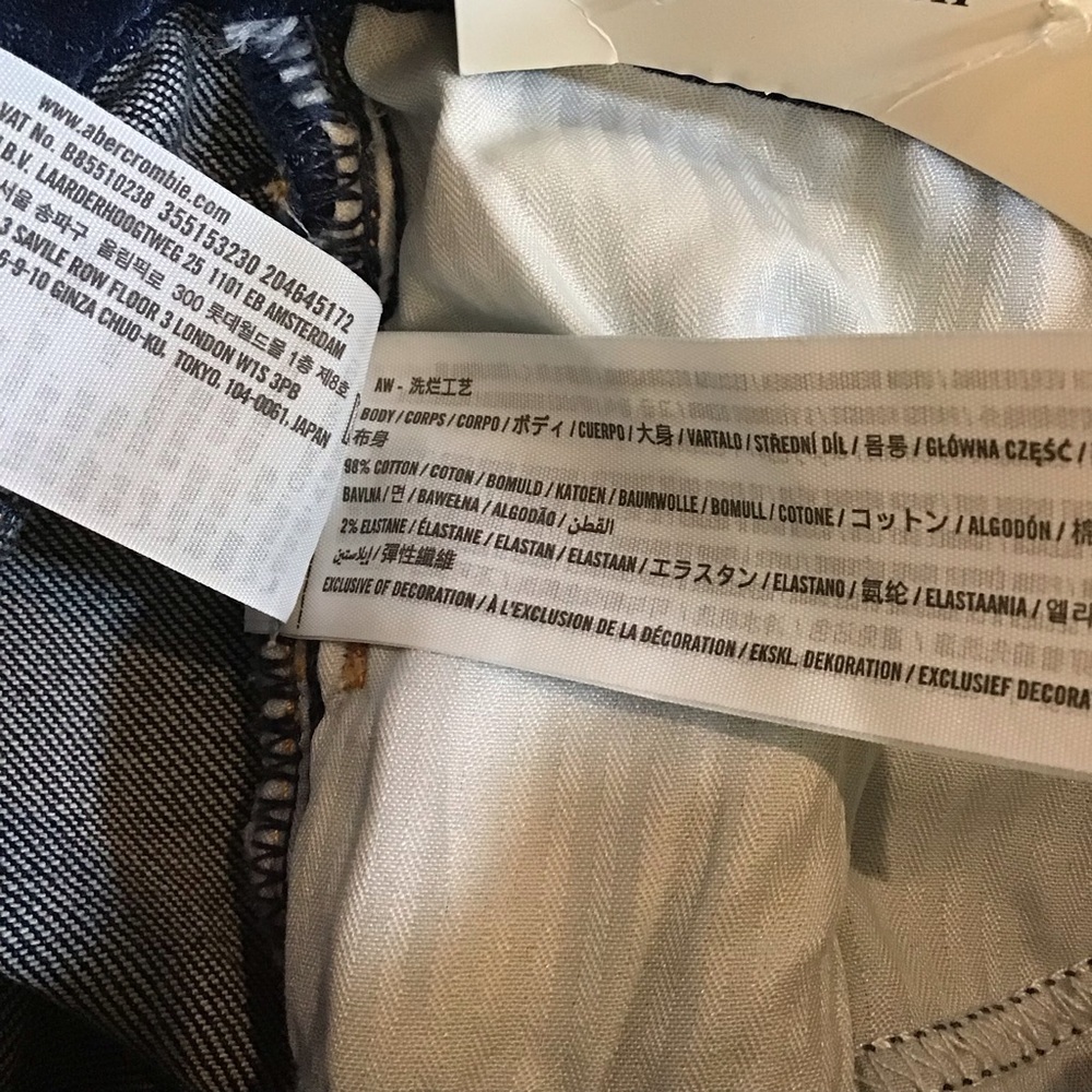Abercrombie Fitch 6 (28) NWT Skinny High Rise Jeans Women’s Distressed - Picture 7 of 8